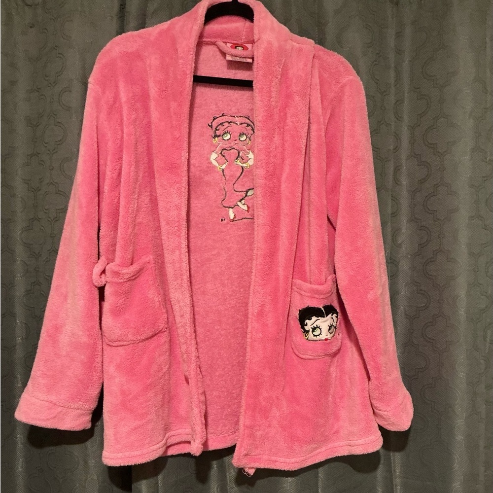 Pink Betty Boop Fleece Robe